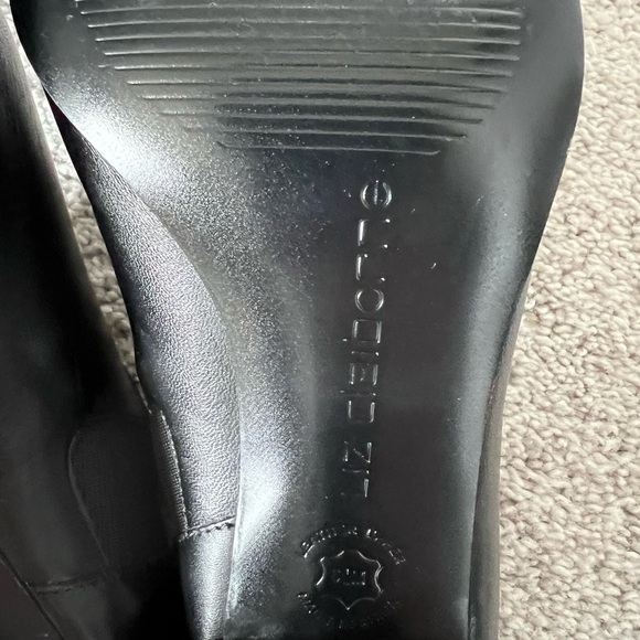 Women's Black Leather Mules size 6.5 Liz Claiborne EUC - Picture 6 of 8